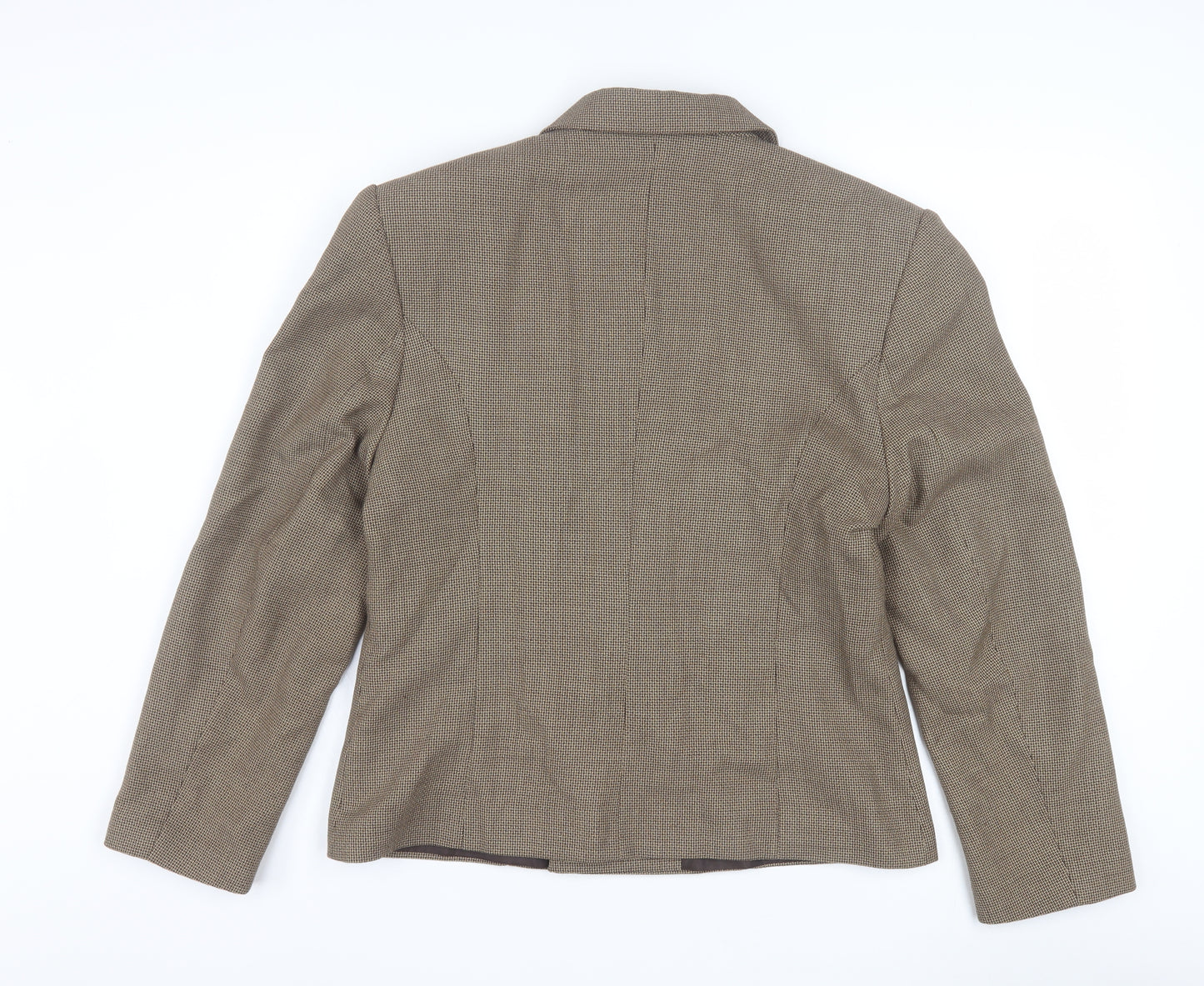 Marks and Spencer Women’s Brown Checked Blazer UK 14 Classic Workwear