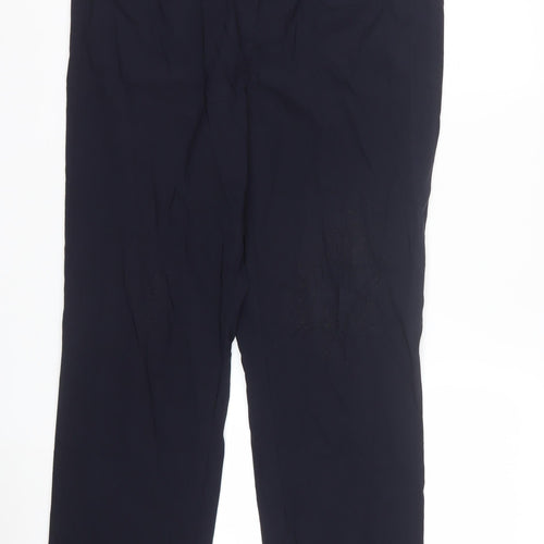 Robell Womens Blue Stretch Straight Leg Trousers Size 18