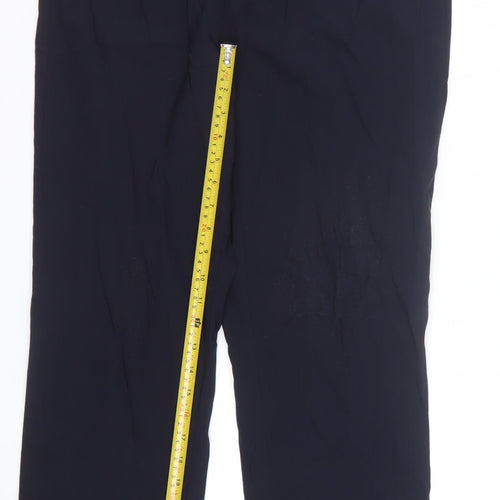 Robell Womens Blue Stretch Straight Leg Trousers Size 18