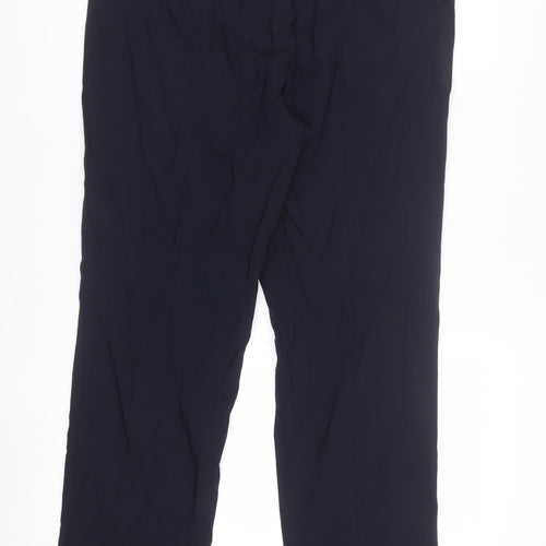 Robell Womens Blue Stretch Straight Leg Trousers Size 18
