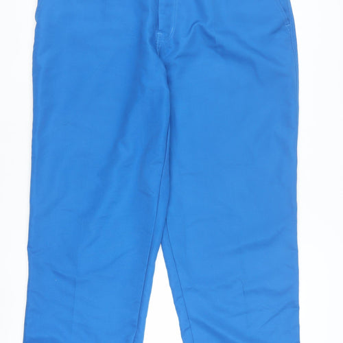 Dunlop Men’s Blue Chino Trousers 38W S Polyester Regular Fit