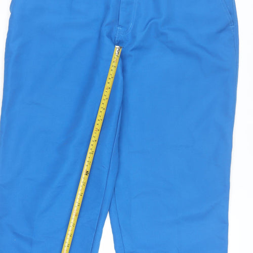 Dunlop Men’s Blue Chino Trousers 38W S Polyester Regular Fit
