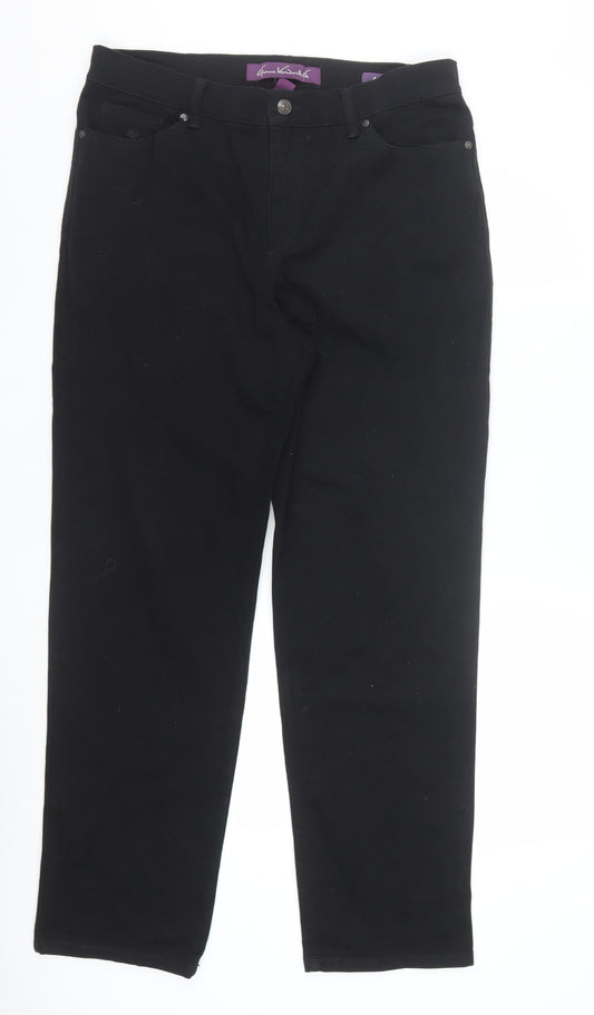 Gloria Vanderbilt Women’s Black Size 12 Straight Fit Stretch Jeans