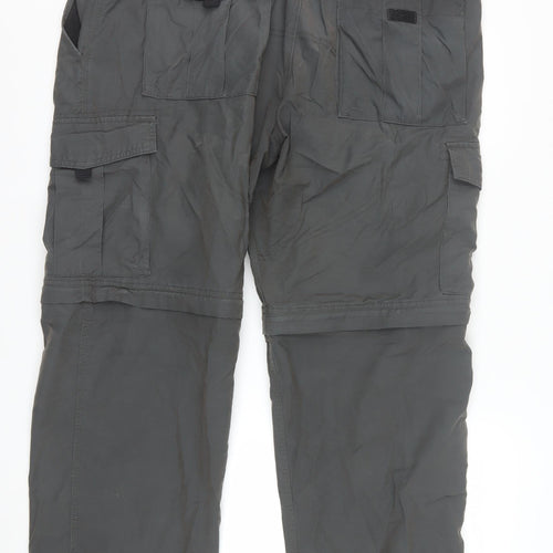 Marks and Spencer Mens Grey Cargo Trousers 38W 29L Cotton Blend