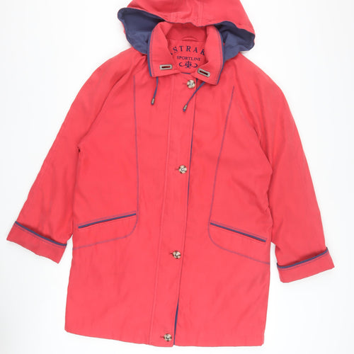 Astraka Sportline Women's Red Hooded Mid-Length Jacket Size S