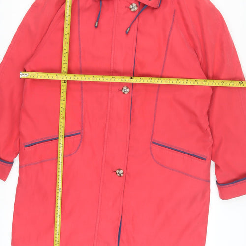 Astraka Sportline Women's Red Hooded Mid-Length Jacket Size S