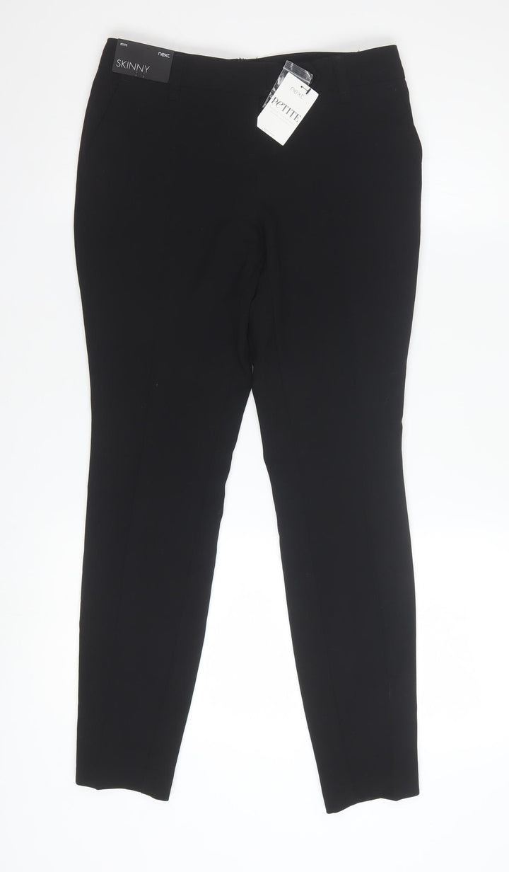 Next Womens Black Petite Skinny Trousers Size 6 Slim Fit Business Workwear