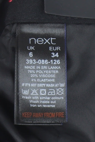 Next Womens Black Petite Skinny Trousers Size 6 Slim Fit Business Workwear