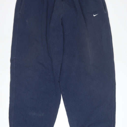 Nike Men's Blue Fleece Sweatpants XL Comfortable Tapered Fit