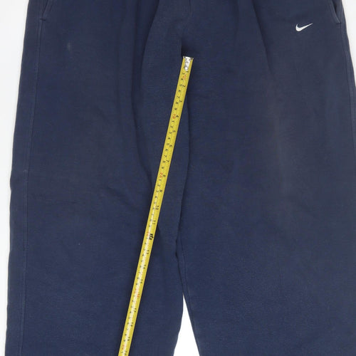 Nike Men's Blue Fleece Sweatpants XL Comfortable Tapered Fit