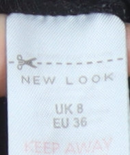 New Look Women's Black Straight Leg Trousers Size 8 Workwear