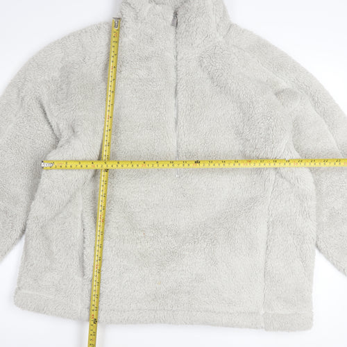 Next Womens Grey 1/2 Zip Fleece Pullover Sweatshirt Size M