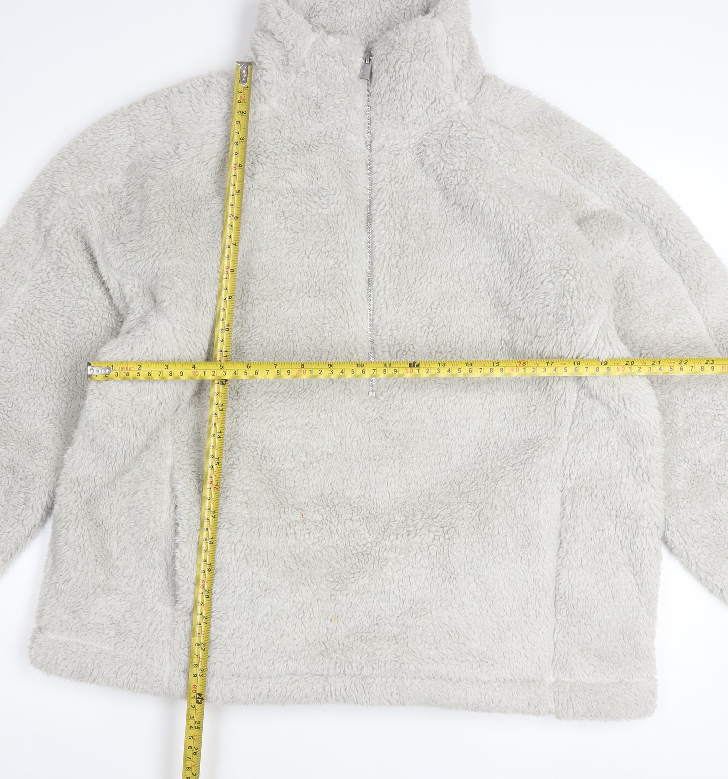 Next Womens Grey 1/2 Zip Fleece Pullover Sweatshirt Size M