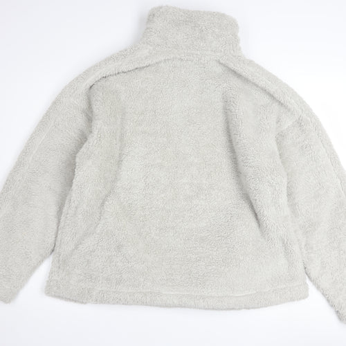 Next Womens Grey 1/2 Zip Fleece Pullover Sweatshirt Size M