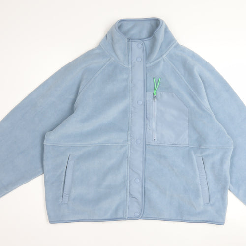 Next Women’s Blue Fleece Short Jacket Size M Casual Lightweight