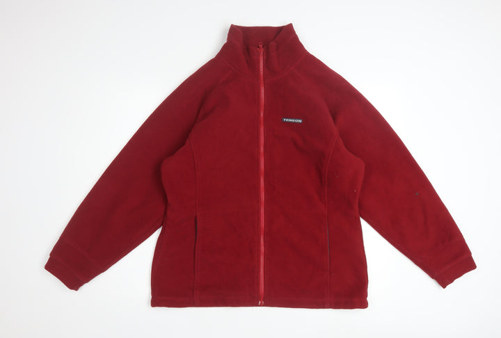 Tenson Mens Red Fleece Full Zip Jacket Size 42 Regular