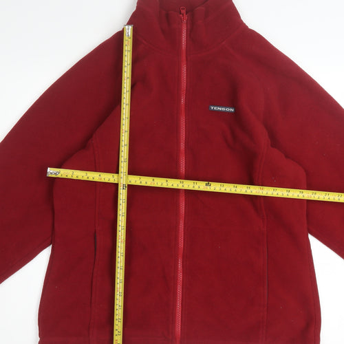Tenson Mens Red Fleece Full Zip Jacket Size 42 Regular