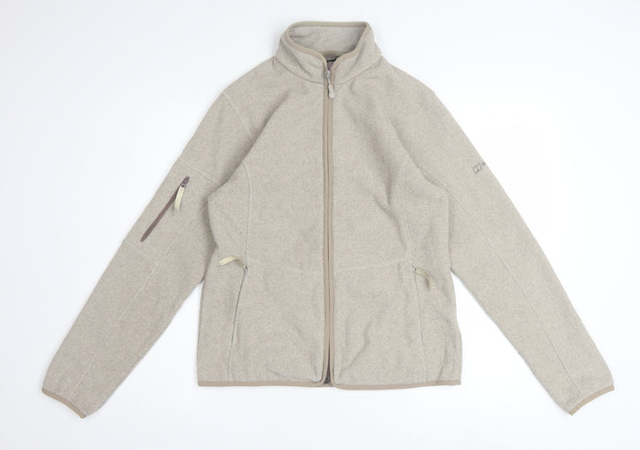 Berghaus Women's Beige Fleece Jacket Size 12 Full Zip Outdoor Coat
