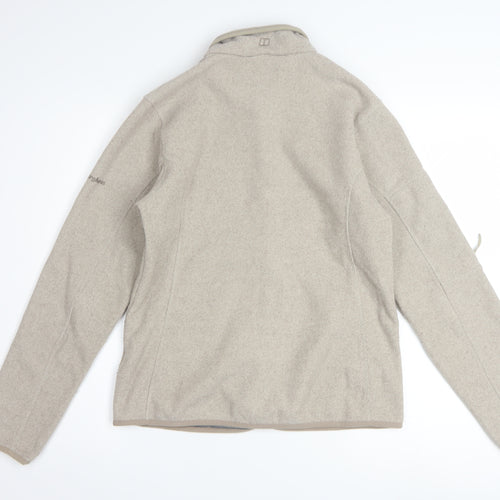 Berghaus Women's Beige Fleece Jacket Size 12 Full Zip Outdoor Coat