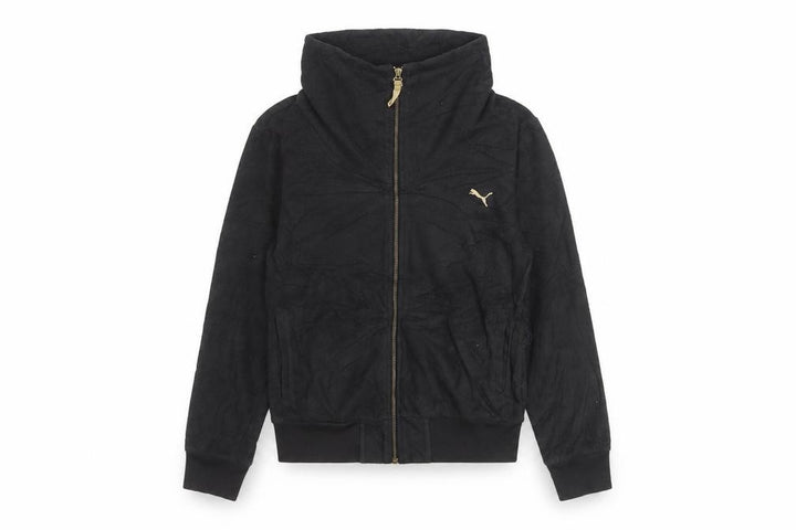 Puma Womens Black XS Full Zip Hoodie Lightweight Casual Sweatshirt