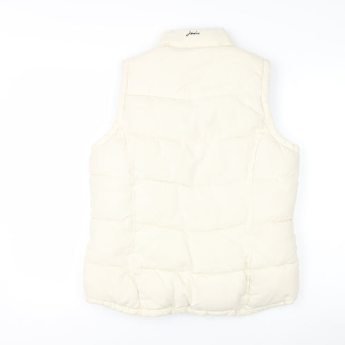 Joules Women's Ivory Puffer Waistcoat Size 12 Quilted Gilet