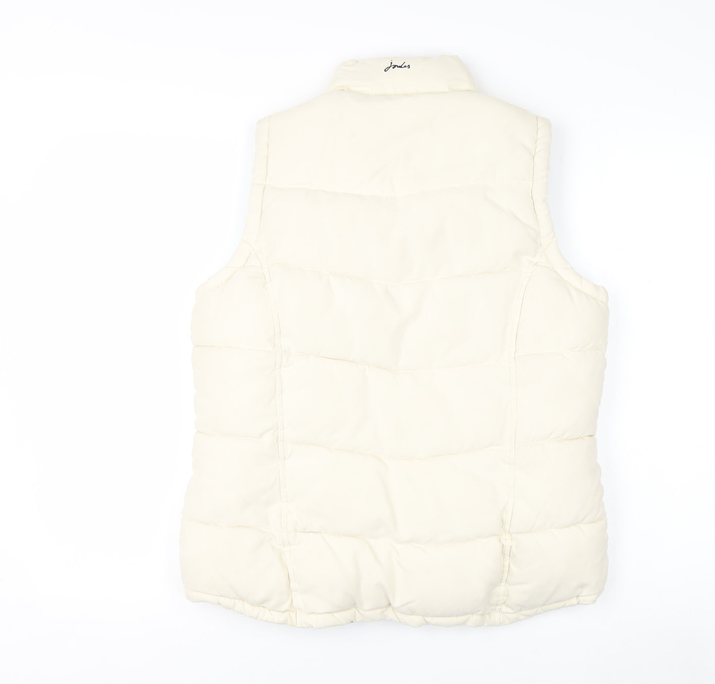 Joules Women's Ivory Puffer Waistcoat Size 12 Quilted Gilet