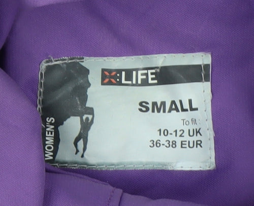 X-Life Women's Purple Waterproof Hooded Rain Jacket Size S 10-12 UK