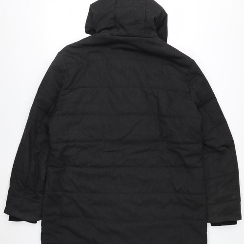 Next Mens Black XL Hooded Puffer Coat Winter Casual Jacket
