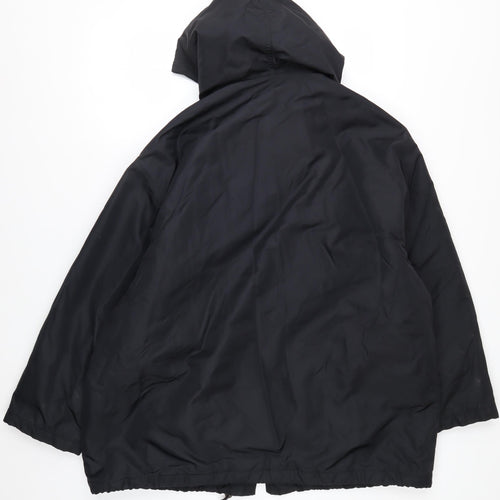 Olsen Collection Women's Black Hooded Parka Jacket Size 12