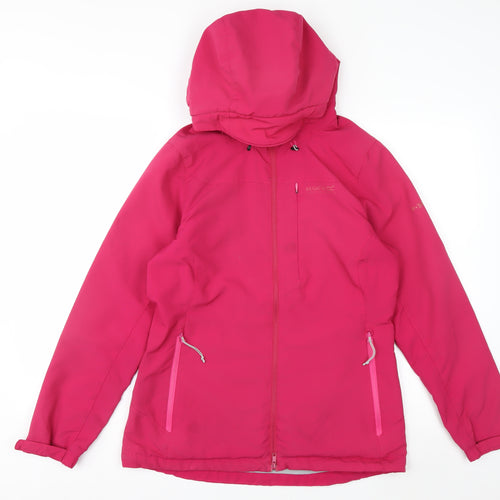 Regatta Womens Pink Softshell Hooded Outdoor Jacket Size 12