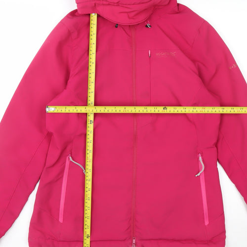 Regatta Womens Pink Softshell Hooded Outdoor Jacket Size 12