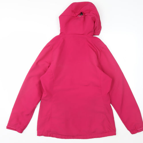 Regatta Womens Pink Softshell Hooded Outdoor Jacket Size 12