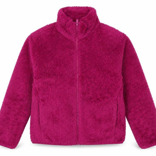 Uniqlo Womens Pink Fleece Full Zip Hoodie M Warm Lined Casual