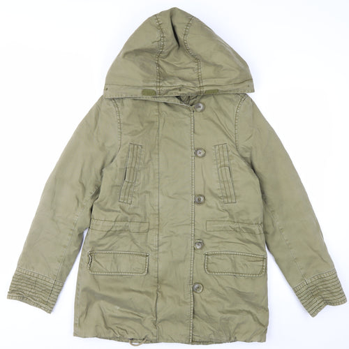 L.O.G.G. Men’s Green Hooded Cotton Parka Coat Size S