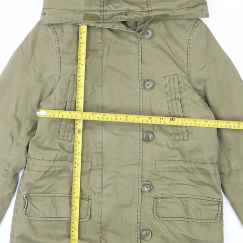 L.O.G.G. Men’s Green Hooded Cotton Parka Coat Size S
