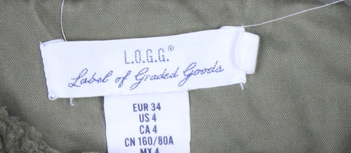 L.O.G.G. Men’s Green Hooded Cotton Parka Coat Size S