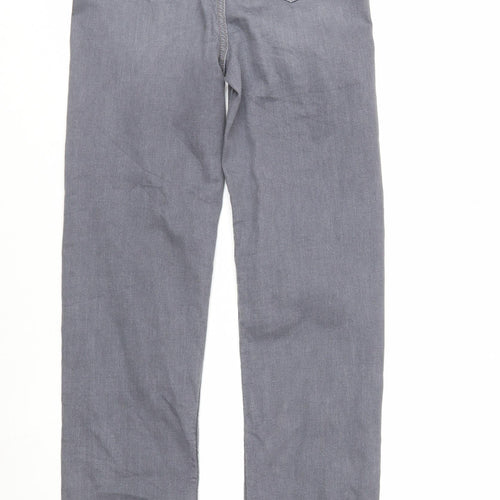 Marks and Spencer Women's Grey Straight Jeans Size 8 Regular Fit