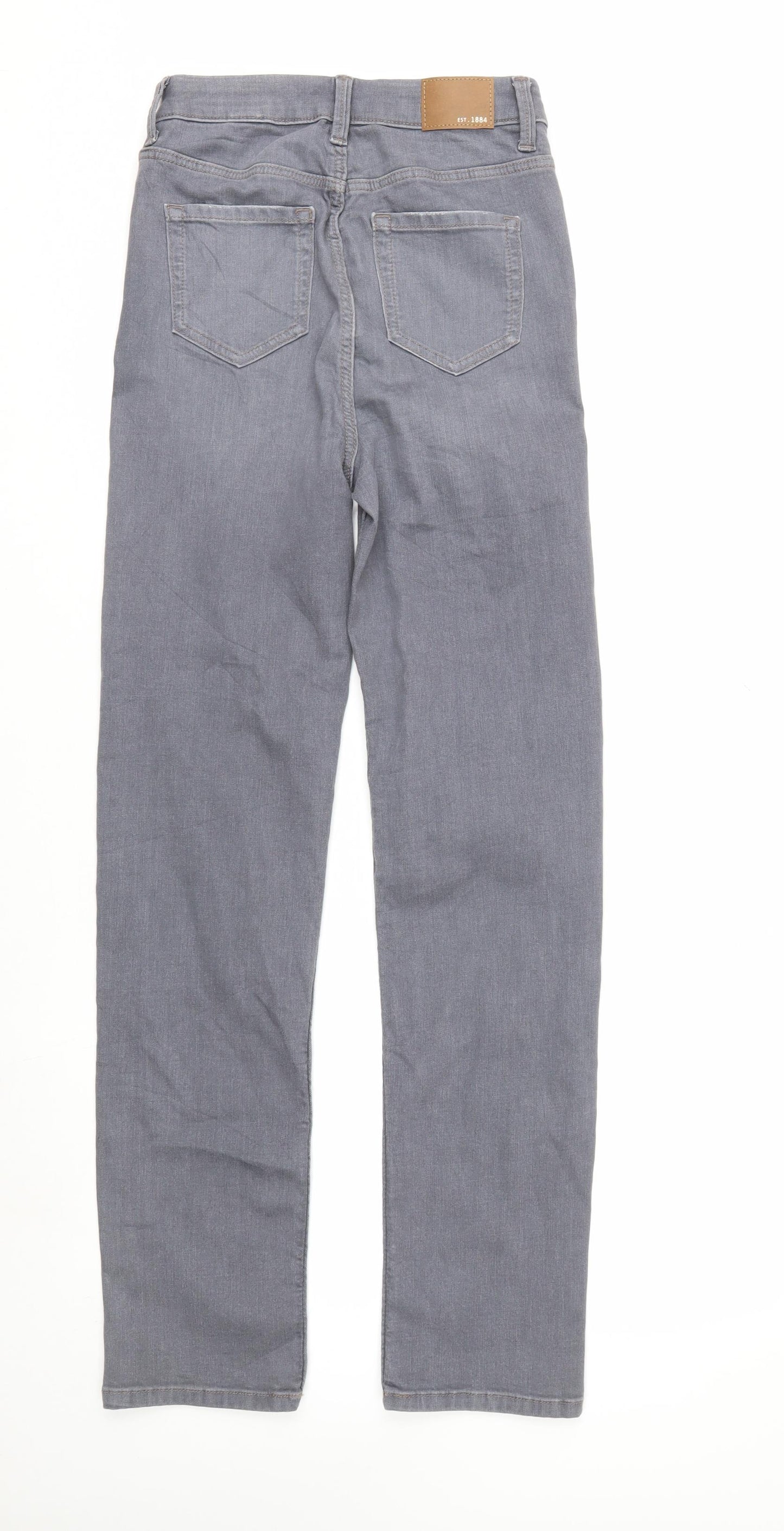 Marks and Spencer Women's Grey Straight Jeans Size 8 Regular Fit