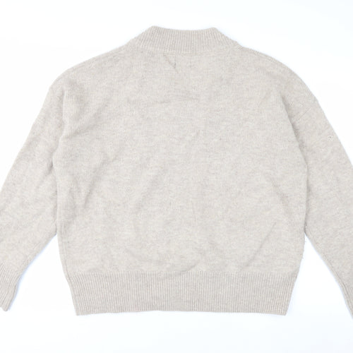 Mercer & Madison Men’s Beige Wool Blend V-Neck Jumper Size L
