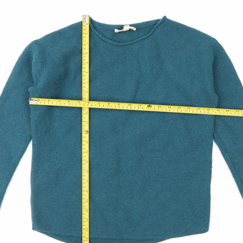 Seasalt Cornwall Women Blue Wool Blend Crew Neck Jumper UK 12