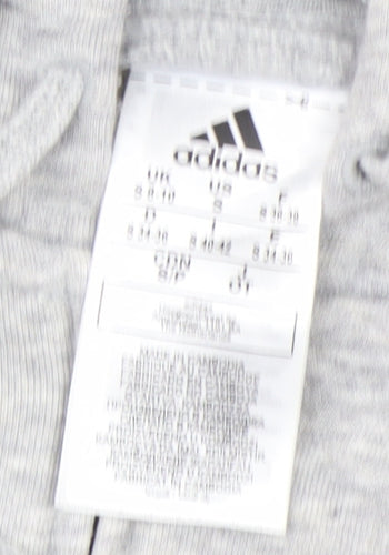 Adidas Women Grey Full Zip Hoodie Size S Soft Fleece Casual