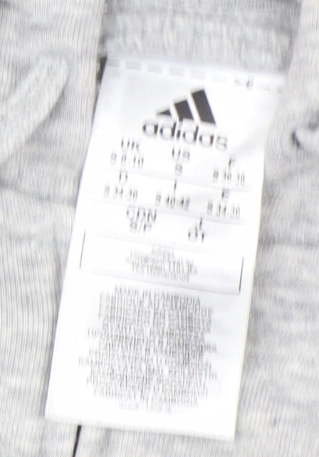 Adidas Women Grey Full Zip Hoodie Size S Soft Fleece Casual