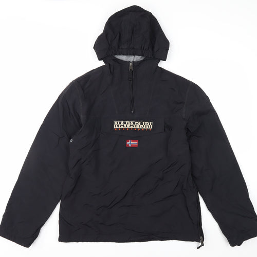 Napapijri Women's Black Size 16 Waterproof Anorak Hooded Jacket