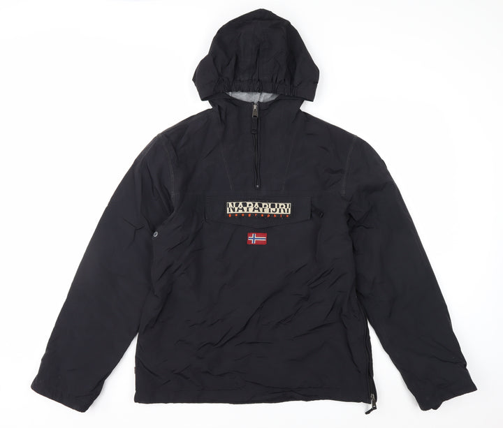 Napapijri Women's Black Size 16 Waterproof Anorak Hooded Jacket