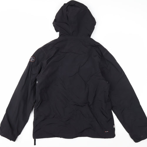 Napapijri Women's Black Size 16 Waterproof Anorak Hooded Jacket