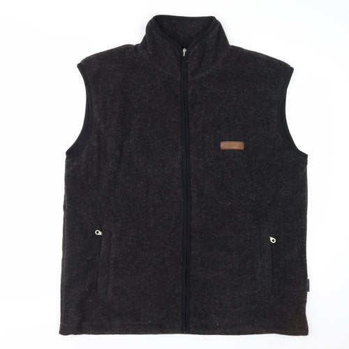 P.G. Field Men's Black Fleece Lined Waistcoat Bodywarmer Size L