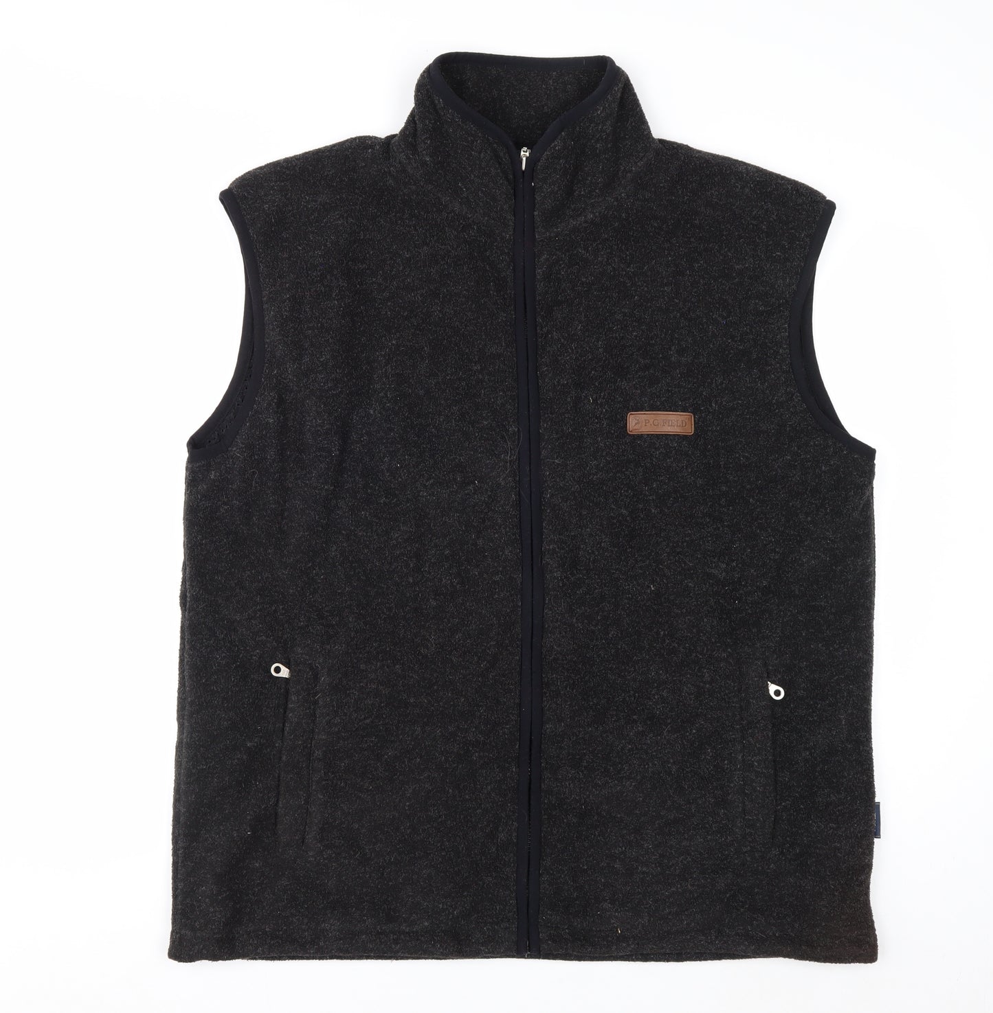 P.G. Field Men's Black Fleece Lined Waistcoat Bodywarmer Size L
