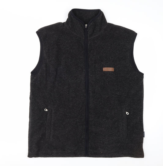 P.G. Field Men's Black Fleece Lined Waistcoat Bodywarmer Size L