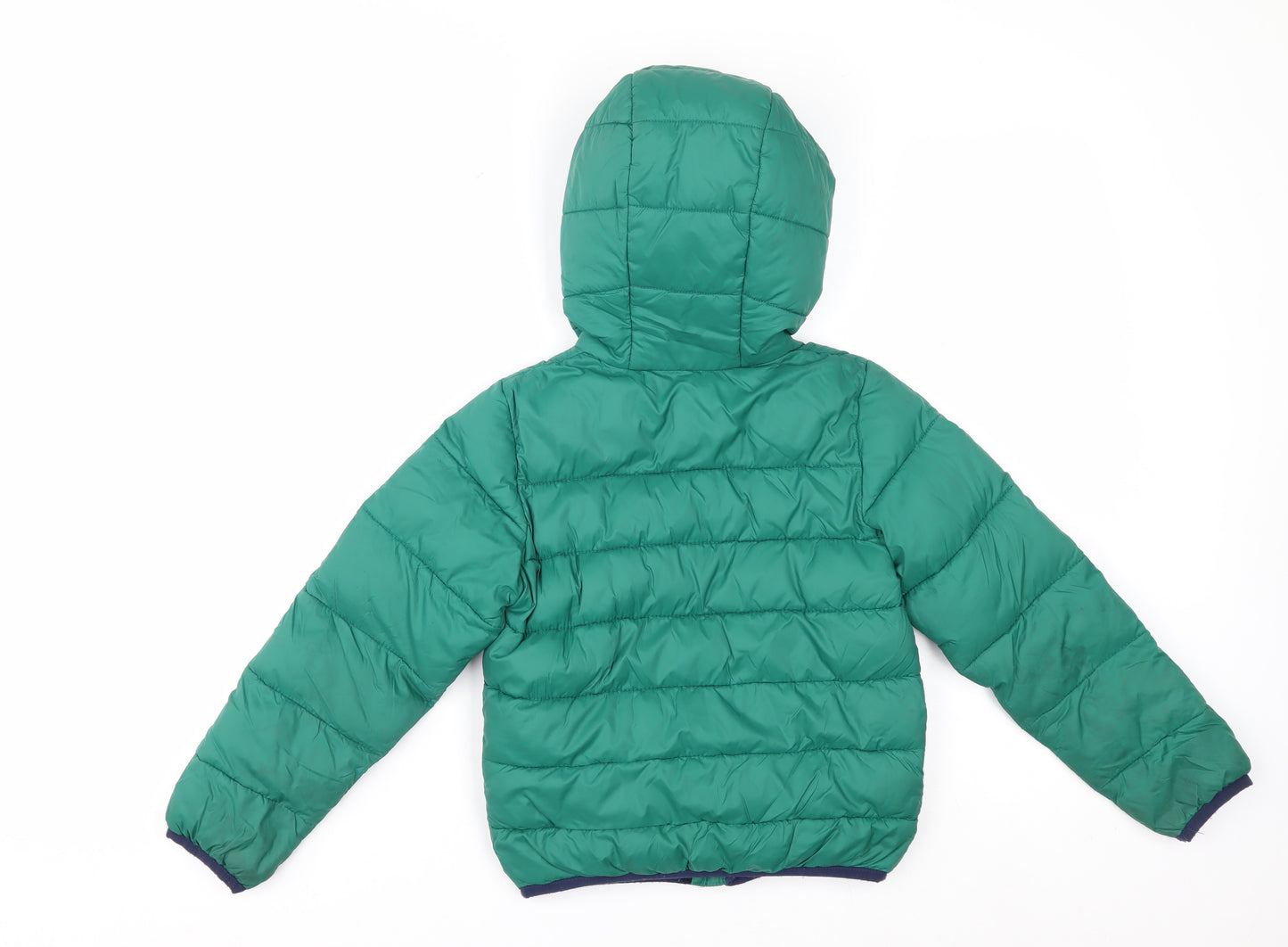 Timberland Boys Green Colourblock Hooded Puffer Jacket 6 Years