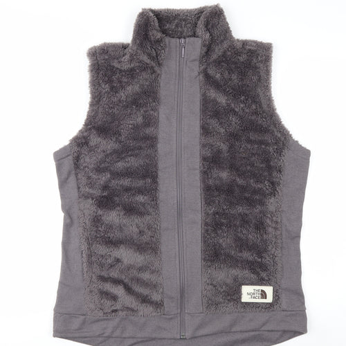 The North Face Womens Grey Fleece Zip Waistcoat L Outdoor Gilet